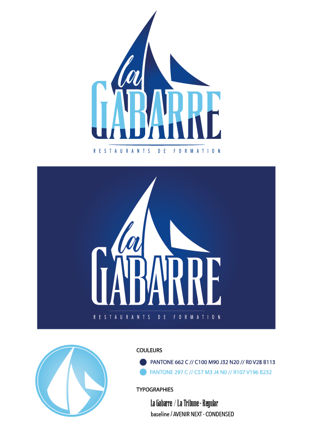 Concevoir l'identité et la charte graphique de "La Gabarre"